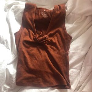 American eagle tie in front crop top